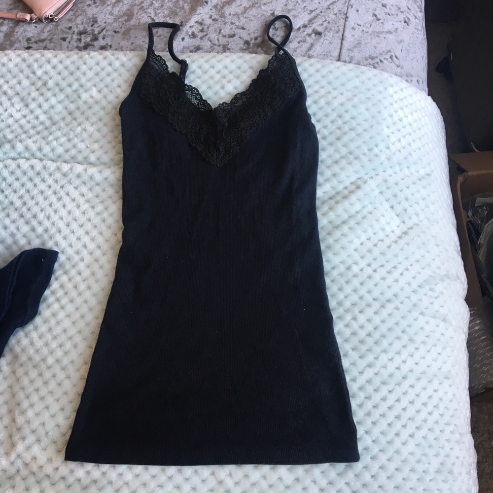 abercrombie black tank top